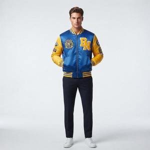 Chaqueta Universitaria de Béisbol de Satén de Alta Calidad, Personalizada, Estilo Bomber, con Costuras Premium - Product Image 6