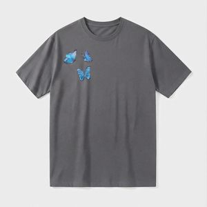 Camiseta con Estampado Gráfico para Hombre, 100% Algodón, Cuello Redondo, Manga Corta, Ropa Casual de Moda Urbana, Logotipo Personalizado, Venta al Por Mayor - Product Image 2
