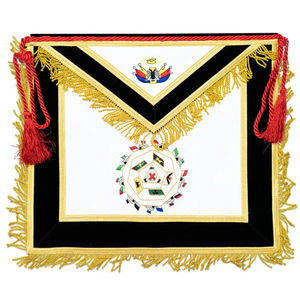 Tablier maçonnique personnalisé de haute qualité pour logo brodé – Vente en gros au meilleur prix, matériau de qualité supérieure – Tabliers de régalia maçonniques - Product Image 1