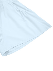Shorts de sport pour femmes à taille haute, coupe ajustée, séchage rapide, respirants, pour l'entraînement, la course à pied, la salle de sport, avec fermeture à cordon et poches - Product Image 3
