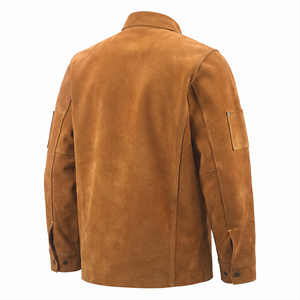 Chaqueta de Soldadura de Cuero Vacuno de Alto Rendimiento, Ropa de Trabajo de Invierno con Características de Seguridad Reflectantes - Product Image 3