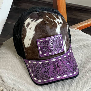 Nouvelle Casquette de Baseball Snapback Unisexe en Cuir de Vachette Façonné avec Bord Incurvé et Patch en Maille – Style Sport Trucker - Product Image 4
