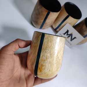 Taza de madera retro de alta calidad con asa, taza de té sencilla grabada para fiestas, venta al por mayor, tazas de madera de jujube para el hogar - Product Image 2