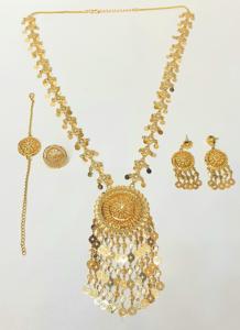 New Fashionable 24KT Gold Plated Women's Pendant Necklace Set <b>Arabic</b> Style Fine Jewelry for Weddings & Parties - Product Image 5