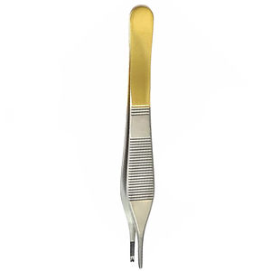 Pinzas Quirúrgicas Manuales de Alta Calidad para Tejidos, 4.75 Pulgadas, Rectas, 1x2 Dientes, Acero Inoxidable de Precisión, Estilo Adson, Certificación CE - Product Image 5