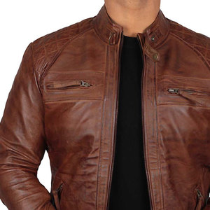 Manufacturer's New Design High Quality Genuine Leather Hooded Eco-Friendly Breathable Anti-Bacterial Winter <b>Jacket</b> Men - Product Image 4