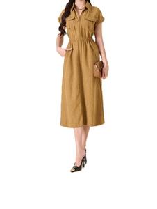 Costumes de bureau professionnels pour femmes de qualité supérieure, robe élégante, manches courtes, tissage uni, ODM pour jeunes femmes - Product Image 2