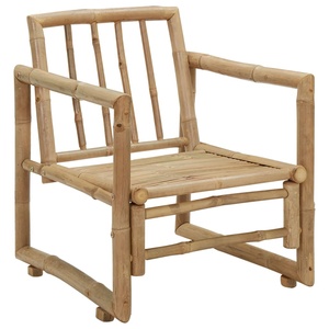Wholesale Bamboo Garden Chair Natural Outdoor Indoor Patio Seating with <b>Cushion</b> Durable Comfortable Design Furniture OEM ODM - Product Image 2