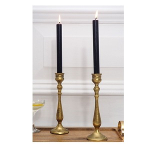 Refined <b>Brass</b> Candle <b>Holder</b> for Home Shelf Arrangement Festive Table Presentation and Sophisticated Decorative Appeal - Product Image 4