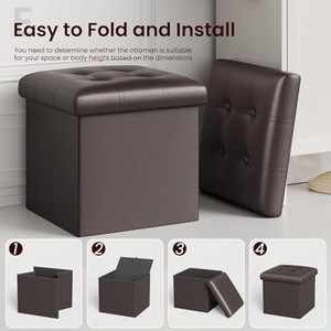 Walnut Wood Upholstered Storage Ottoman <b>Stool</b> Wholesale | Handcrafted <b>Step</b> Seat - Product Image 4