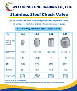 Vanne de retenue à ressort SUS304 de 1,5 pouces, étanchéité PTFE, filetage FNPT, corps intégré, OEM/ODM personnalisable, marque PuCheng, garantie 1 an - Product Image 6