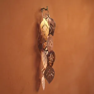 Chaîne de pluie décorative en forme de feuille, finition cuivre naturel, pour gouttière, jardin, patio, porche, extérieur de la maison - Product Image 4