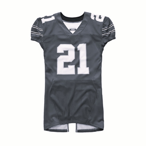 Maillot de football personnalisé en polyester respirant, uniforme sportif avec nom du joueur, écusson d'équipe, numéro et design en sergé. - Product Image 6