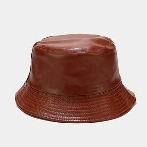 Unisex <b>Bucket</b> <b>Hat</b> Solid Color Polyester Casual Spring Summer Wear Black Gold Brown <b>Red</b> - Product Image 2