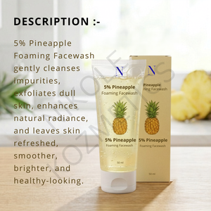 Limpiador Facial Espumoso con 5% de Piña, Hidratante, Limpieza Profunda Suave, Aclarante, Control de Grasa, Refrescante, Uso Diario - Product Image 5