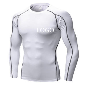 Camiseta de Compresión Deportiva para Hombre, Personalizada al por Mayor, Antibacteriana, Transpirable, de Secado Rápido, Manga Larga, para Running, Fitness y Protección contra Rozaduras - Product Image 2