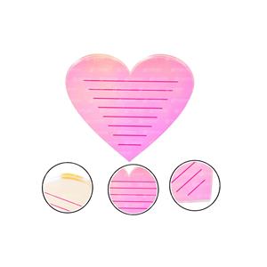Plateau d'extension de cils irisé transparent en forme de coeur en acrylique de dernière conception avec marque privée - Product Image 2