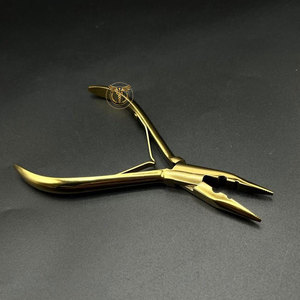 Professional Gold Hair Extension Tools Kit – 2 Hole <b>Needle</b> <b>Threader</b> with Loop Hook Pliers Set for Salon Use - Product Image 6