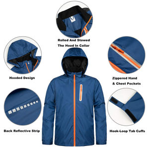 Ensemble de survêtement personnalisé léger, imperméable et coupe-vent, avec veste à taille élastique et pantalon à cordon de serrage - Product Image 2