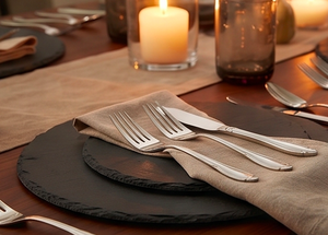 Ensemble de fourchettes élégantes en métal, finition miroir, compatibles lave-vaisselle, couverts de mariage 6 pièces, vaisselle de table - Product Image 3