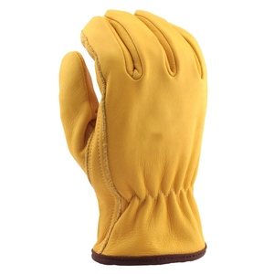 Premium Grain Cowhide Leather Durable Heavy Duty Safety Cuff Work <b>Gloves</b> Anti-Slip Waterproof 11 oz General Purpose Construction - Product Image 3
