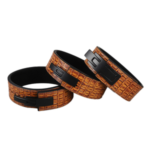 Ceinture de musculation unisexe professionnelle de qualité supérieure, 13 mm, en cuir texturé crocodile, respirante, réglable, robuste, pour la protection - Product Image 3