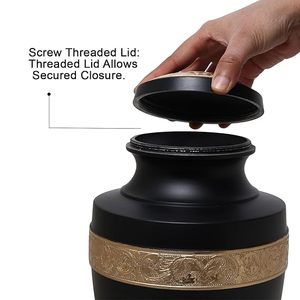 Luxury Teardrop Ceramic Urn with Gold Band for <b>Pet</b> Caskets & Urns - Product Image 5