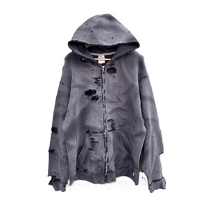 Men's Distressed <b>Vintage</b> Hoodie Regular Fit 100% Cotton Fleece Digital Printing Winter Streetwear Casual <b>Sweatshirt</b> - Product Image 2