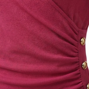 เสื้อเชิ้ตทำงานผู้หญิงมาใหม่ แฟชั่นฤดูใบไม้ผลิและฤดูใบไม้ร่วง ลายพิมพ์ทันสมัย สไตล์ลำลอง ชุดเดรสผู้หญิง ผ้าซาตินปักเลื่อม น้ำหนัก 240 กรัม ผ้าฝ้าย 100% - Product Image 5