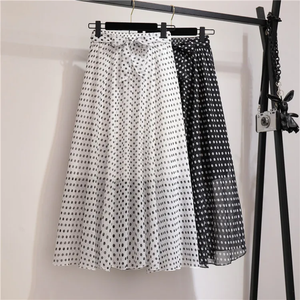 2026 Women's Natural Waist Casual Breathable Nonwoven <b>Chiffon</b> Mid-Calf <b>Skirt</b> Spring Summer - Product Image 6