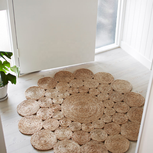 Alfombra redonda de césped para algas marinas, tapete de Sisal para niños, baño de Vietnam - Product Image 6