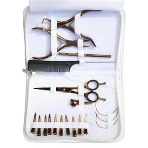 Kit de herramientas multifuncionales para extensiones de cabello para salón de belleza, juego de accesorios profesionales para extensiones de cabello con estuche de almacenamiento - Product Image 5