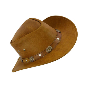 Sombrero de Vaquero de Cuero de Alta Calidad para Adultos, Diseño de Logotipo Personalizado, Sombrero de Vaquero para Montar a Caballo y Equitación, Sombreros de Cuero para Hombre - Product Image 3