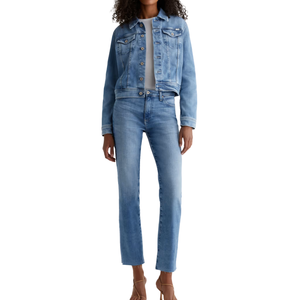 เสื้อแจ็คเก็ตยีนส์ผู้หญิงทรงหลวม สไตล์ชัคเก็ต ทรงปกติ ผ้าฟอก สำหรับฤดูร้อน ฤดูหนาว ฤดูใบไม้ร่วง ขายส่ง ผู้ผลิต รับผลิตแบบ OEM ODM - Product Image 5