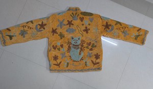 Chaqueta Corta de Terciopelo Suzani con Diseño Explosivo y Comodidad Superior, Bordada a Mano, Estilo Boho, Ropa de Abrigo con Estampado de Gatos para Mujer - Product Image 3