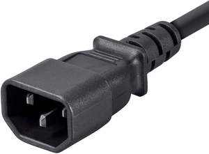 Câble d'extension d'alimentation SYONG 5 pieds/1,5 m 18AWG à 3 broches - IEC 60320 C14 vers IEC 60320 C13, 10 ampères, 1250 watts, <span class=keywords><strong>SVT</strong></span>, imprimante PC, noir - Product Image 5