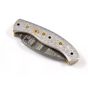 Handmade Damascus Steel Folding Knife Durable Pocket Design Outdoor <b>Camping</b> Hiking Fishing Travel Work Utility <b>Tool</b> - Product Image 5