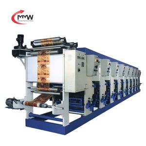 Machine d'impression rotogravure pour film plastique, haute vitesse, automatique, sans arbre, multicolore, pour feuille, papier BOPP, papier d'emballage PET - Product Image 1