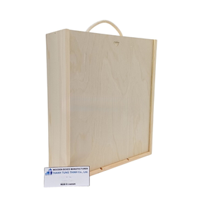 Eco-Friendly Square Wooden Storage <b>Box</b> with Dividers for Brandy <b>Champagne</b> and Wine Organization Black Finish - Product Image 3