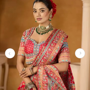 KV Printed Traditional <b>Silk</b> Saree (<b>Red</b>) for Party - Product Image 1