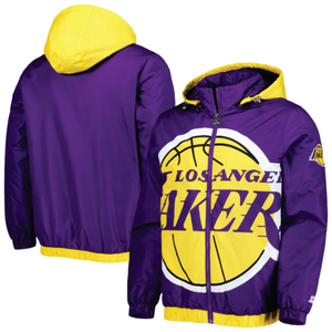 Vestes en laine/polyester personnalisées unisexes pour adultes BLACK LAND INDUSTRIES, avec logo brodé LAKERS sur le devant, pour l'hiver - Product Image 1