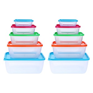Contenants de stockage alimentaire en plastique sécurisés avec couvercles pour garder les aliments bien organisés pendant la préparation des repas et le stockage - Product Image 3