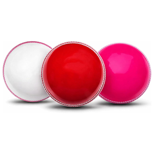 Wholesale Professional 3 Piece Leather Cricket <b>Ball</b> Waterproof Hand Sewn Red White Pink Durable Lightweight Long Lasting Shine - Product Image 1