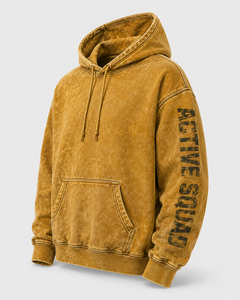 Sudadera con Capucha Oversize Active Squad para Hombre, Algodón French Terry, Casual, Otoño, Rojo Granate, Diseño con Bolsillos, Venta al por Mayor - Product Image 4