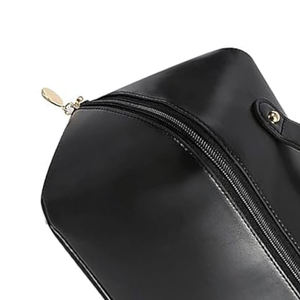 Pochette de voyage en cuir véritable, grande capacité, réutilisable, organiseur d'accessoires, trousse de beauté à fermeture éclair, sacs cosmétiques pour femmes, trousse à maquillage - Product Image 3