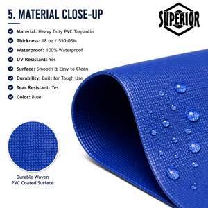 Toile de ring de boxe de qualité supérieure, épaisse et durable, pour l'entraînement et les combats - Product Image 5
