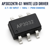 Stock AP3032KTR-G1 Circuit intégré convertisseur élévateur LED blanc, pilote de rétroéclairage à gradation PWM 1 MHz, 2,7 V à 9 V, SOT23-6, puce PMIC