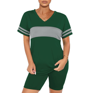 OEM ODM Custom Logo Women's Two Piece Strapless Casual <b>Set</b> Solid <b>Knitted</b> Polyester Cotton Summer Fashion Crop Top Knee-Length - Product Image 2