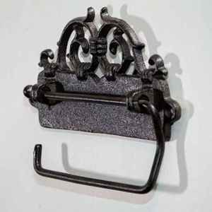 Deco Style Inc Antique Gothic Industrial Heavy Duty Steel Open Arm Bathroom <b>Tissue</b> Holder Roll Hanger - Product Image 1