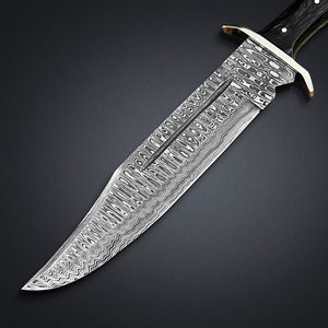 Cuchillo Bowie Táctico de Acero de Damasco Hecho a Mano, Personalizado, para Caza, Camping y Uso al Aire Libre, Alta Durabilidad, Garantía de 1 Año, MORTAL SAGA - Product Image 3